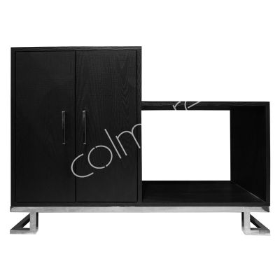 Sideboard black wood ss/NI 121x48x91