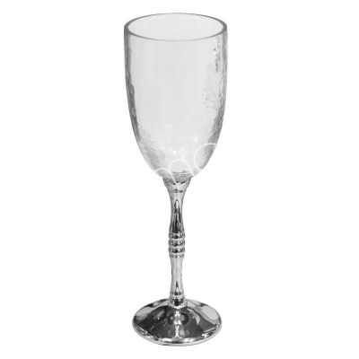 Goblet hammered glass BR/NI 6x6x19