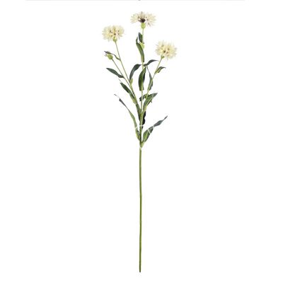 Flower cornflower white 64cm