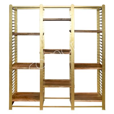 Shelves IR/BRAss mango wood trays 150x31x184