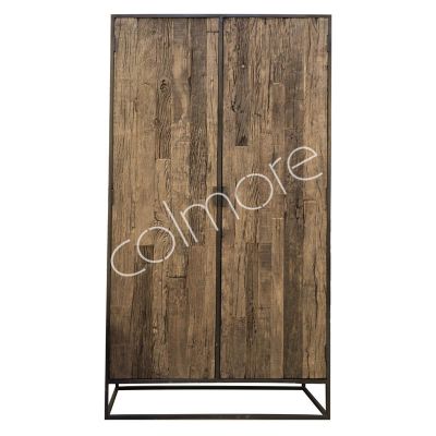 Wardrobe on stand reclaimed wood 120x45x210