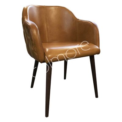 Dining chair Tomar cognac leather 60x62x85