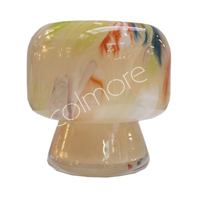 Vase handblown spotted sand/multicolor glass 10x10x10