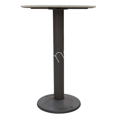 Bistro table greyscale stone top IR/BLACK 76x76x107