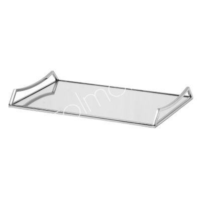 Tray rectangular mirror glass ss/NI 56x36x5