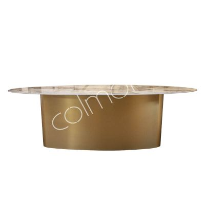 Dining table oval ceramic top natural ss/FR.GOLD 240x120x76