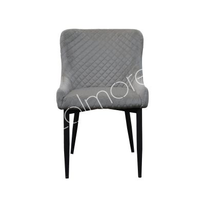 2x Dining chair Riva taupe velvet IR black legs 53x63x82