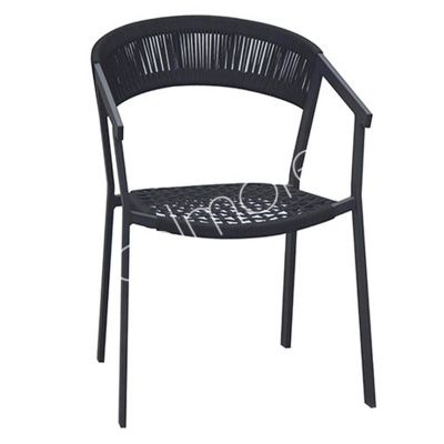 Dining chair w/rope seat stackable 58x61x82
