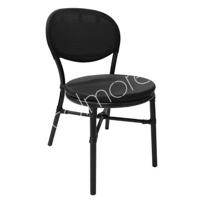 Outdoor dining chair black TEXTILENE 46X58X80