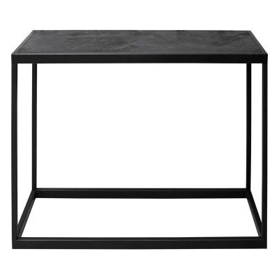 Console table matt black herringbone mango wood IR 100x35x80