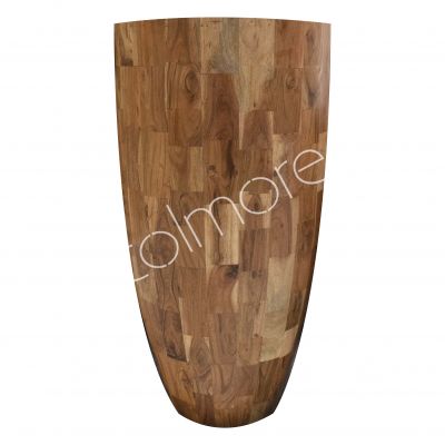 Pot acacia wood natural 45x45x90