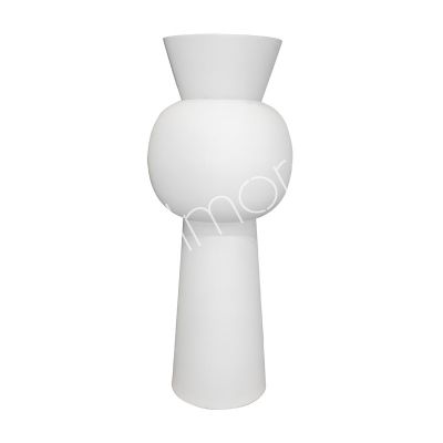 Vase white IR 19x19x52