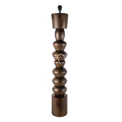 Floor lamp dark brown mango wood 19x19x125