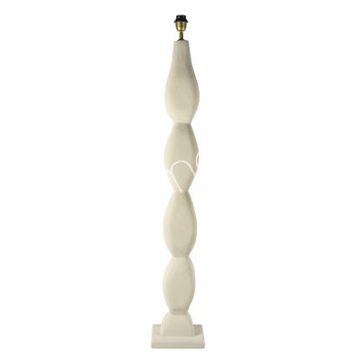 Floor lamp light grey mango wood 23x15x130