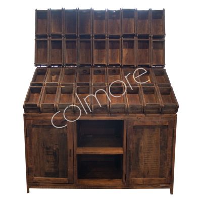 Display cabinet wood 135x60x175