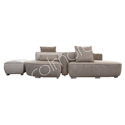 Sofa Varios white/cream leather 280x170x43