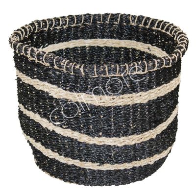 Basket black seagrass 40x40x32