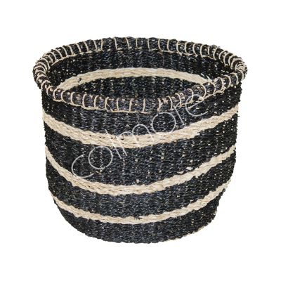 Basket black seagrass 35x35x30
