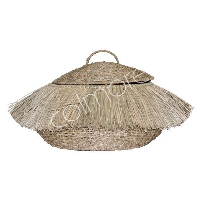 Basket natural seagrass IR 53x53x31