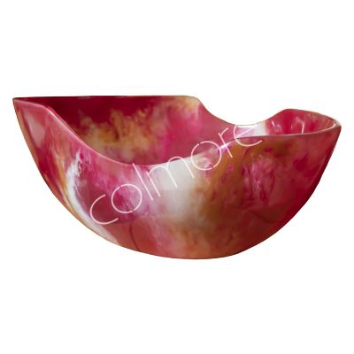 Fruit bowl sunrise pink resin 34x24x15