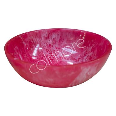 Serving bowl pink resin 20x20x7